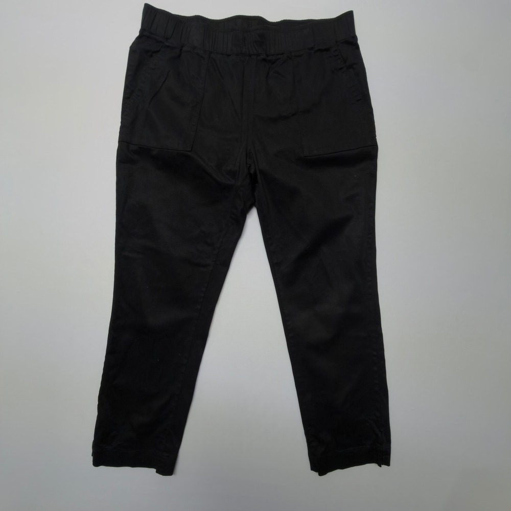 Buffalo David Bitton Black Tencel Cotton Elastic Waist Jogger Pants Womens L